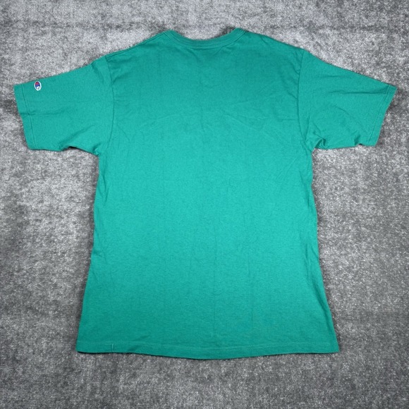 Vintage Champion T-Shirt Men's Large Green Logo Spellout USA Made Single Stitch - Picture 2 of 7